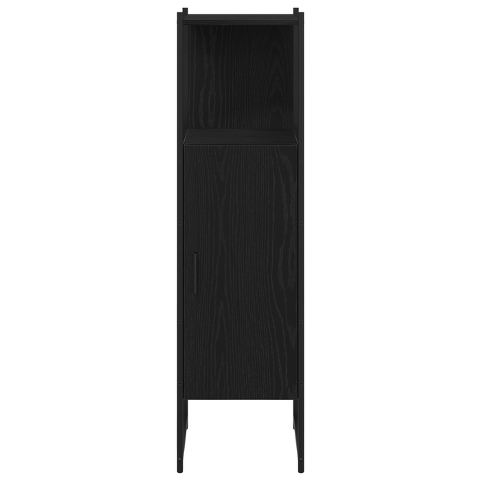 Set de Mobilier pentru Baie 3 Piese Negru Stejar Lemn Prelucrat - WALTI WALTI
