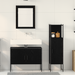 Set de Mobilier pentru Baie 3 Piese Negru Stejar Lemn Prelucrat - WALTI WALTI