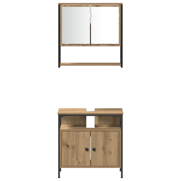 Set mobilier baie 3 piese din stejar artizanal - WALTI WALTI