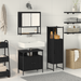 Set de mobilier pentru baie 3 piese stejar negru lemn compus - WALTI WALTI