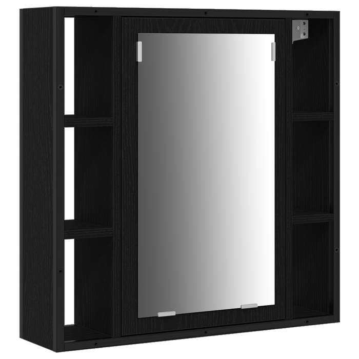 Set de Mobilier pentru Baie 3 Piese - Negru, Lemn Ingineresc - WALTI WALTI