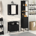 Set de Mobilier pentru Baie 3 Piese - Negru, Lemn Ingineresc - WALTI WALTI
