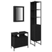 Set de baie - 3 piese, finisaj Negru Stejar - Lemn prelucrat - WALTI WALTI