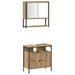 Set de mobilier pentru baie de 4 piese din stejar artisanal. - WALTI WALTI