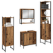 Set Mobilier pentru Baie 4 Piese Lemn Uzat - WALTI WALTI