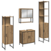 Set de mobilier pentru baie 4 piese Lemn de stejar artizanal - WALTI WALTI