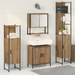 Set de mobilier pentru baie 4 piese Lemn de stejar artizanal - WALTI WALTI