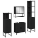 Set Mobilier Baie 4 Piese Stejar Negru Lemn Ingineresc - WALTI WALTI