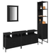 Set mobilier baie 4 piese din stejar negru - Lemn tratat frumos - WALTI WALTI