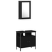 Set de mobilier de baie cu 4 piese din lemn de stejar negru - WALTI WALTI