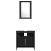 Set de mobilier de baie cu 4 piese din lemn de stejar negru - WALTI WALTI