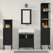 Set de mobilier de baie cu 4 piese din lemn de stejar negru - WALTI WALTI
