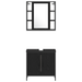 Set mobilier baie de 4 piese Stejar Negru Lemn prelucrat - WALTI WALTI