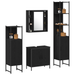 Set mobilier baie de 4 piese Stejar Negru Lemn prelucrat - WALTI WALTI