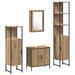 Set de mobilier pentru baie 4 piese din lemn de stejar prelucrat - WALTI WALTI