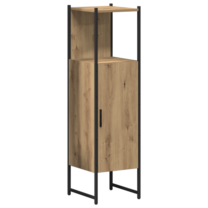Set de mobilier pentru baie 4 piese din lemn de stejar prelucrat - WALTI WALTI
