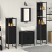 Set Mobilier Baie 4 Piese Stejar Negru Lemn Prelucrat - WALTI WALTI
