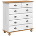 Bufet vidaXL “ASKIM” alb 91x40x199.5 cm lemn masiv de pin - WALTI WALTI