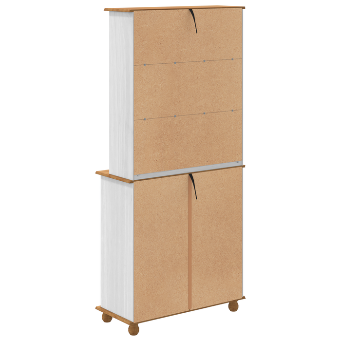 Bufet vidaXL “ASKIM” alb 91x40x199.5 cm lemn masiv de pin - WALTI WALTI