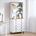 Bufet vidaXL “ASKIM” alb 91x40x199.5 cm lemn masiv de pin - WALTI WALTI
