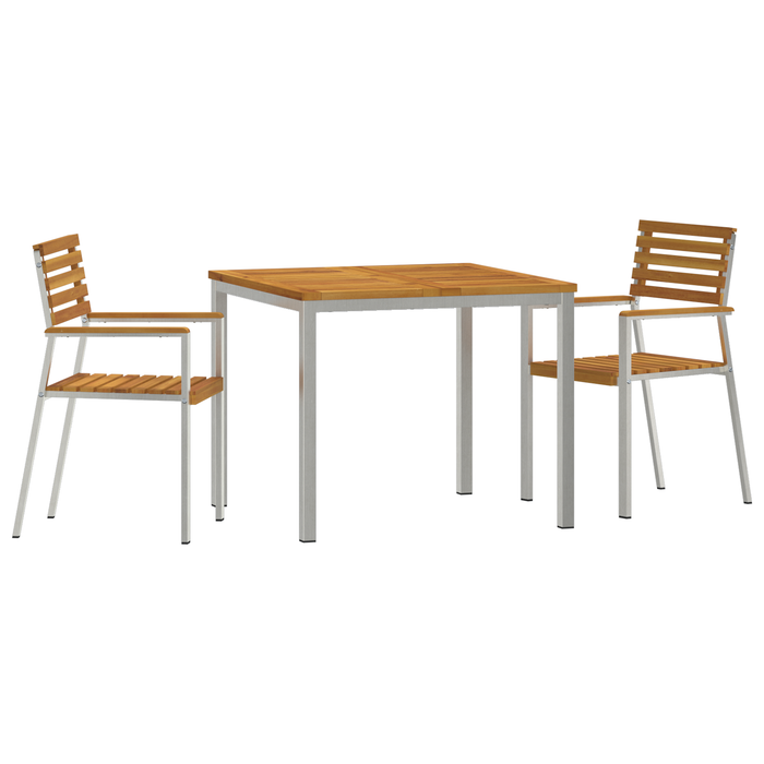 Set de dining pentru grădină vidaXL de 3 piese din lemn solid de acacia - WALTI WALTI