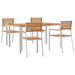 Set dining grădină vidaXL, 5 piese lemn solid tec - WALTI WALTI