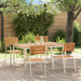 Set dining grădină vidaXL, 5 piese lemn solid tec - WALTI WALTI