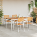 Set dining grădină vidaXL, 5 piese lemn solid tec - WALTI WALTI