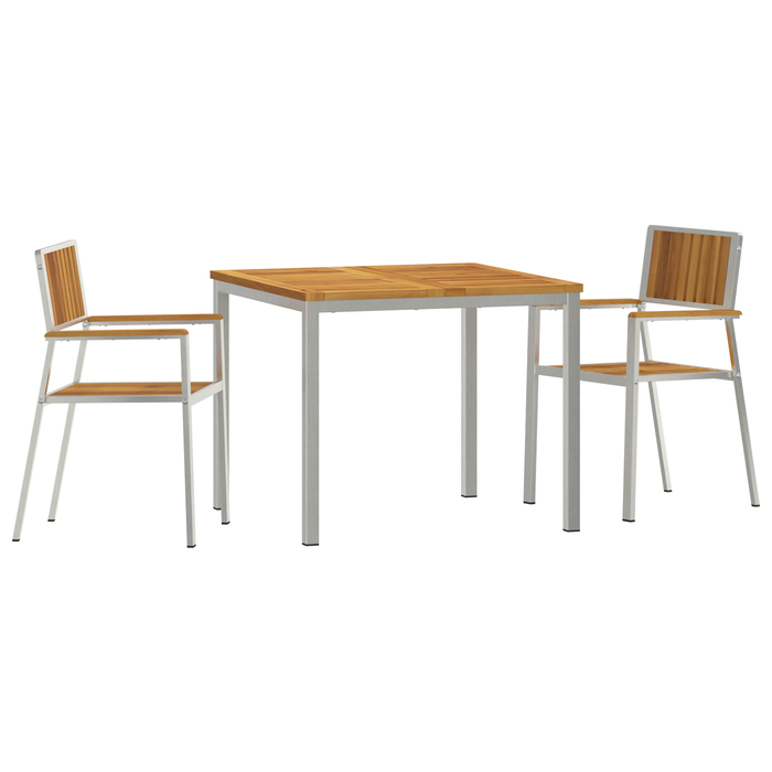 Set de dining pentru grădină vidaXL 3 piese din lemn masiv de acacia - WALTI WALTI