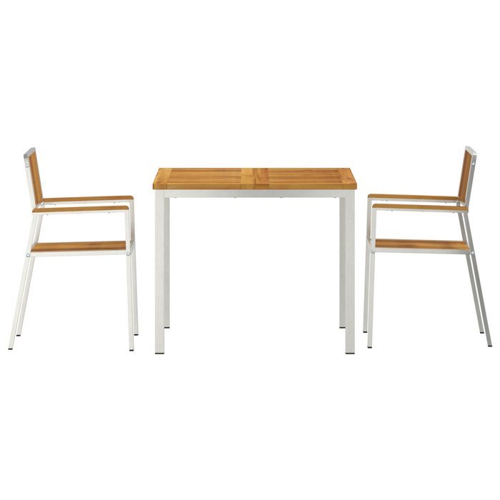 Set de dining pentru grădină vidaXL 3 piese din lemn masiv de acacia - WALTI WALTI