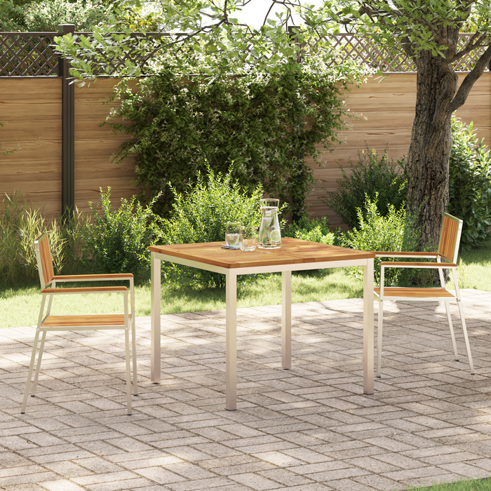 Set de dining pentru grădină vidaXL 3 piese din lemn masiv de acacia - WALTI WALTI