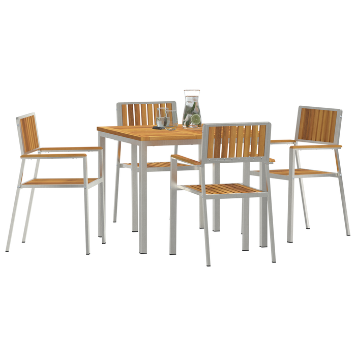Set de Masă pentru Grădină vidaXL 5 Piese din Lemn Solid de Acacia - WALTI WALTI