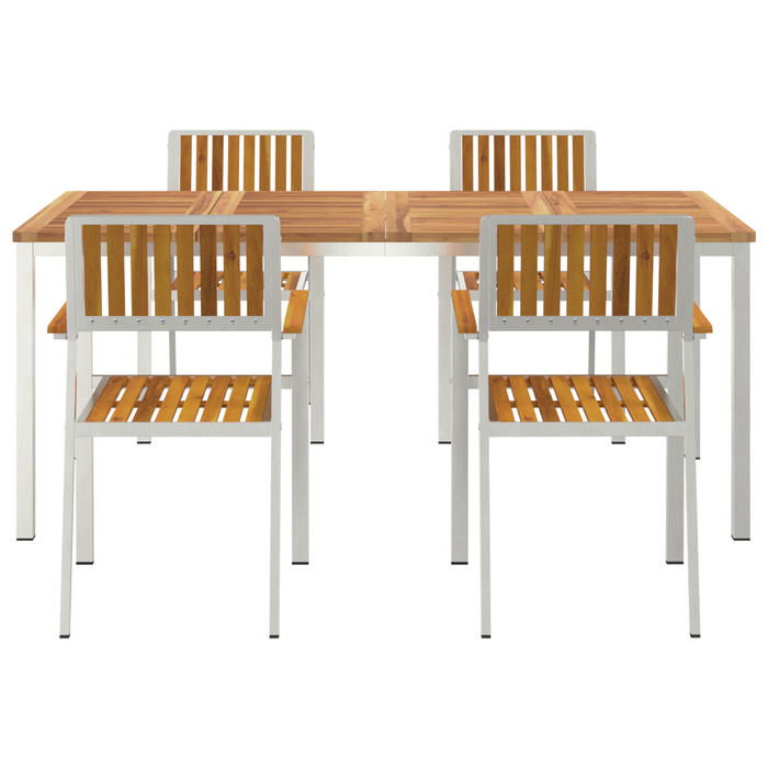 Set de Dining pentru Grădină 5 Piese din Lemn Solid de Acacia - WALTI WALTI