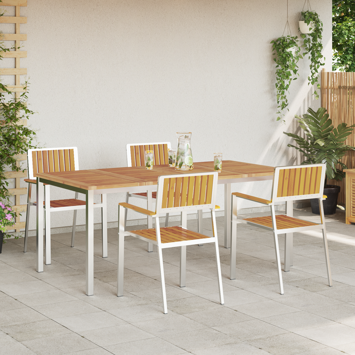 Set de Dining pentru Grădină 5 Piese din Lemn Solid de Acacia - WALTI WALTI