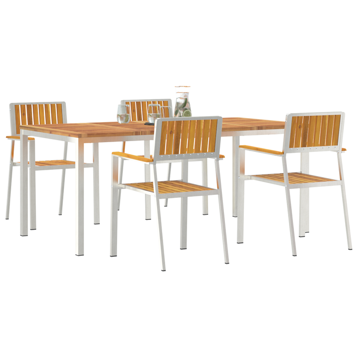 Set de Dining pentru Grădină 5 Piese din Lemn Solid de Acacia - WALTI WALTI