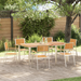 Set de dining pentru grădină vidaXL de 7 piese din lemn masiv de tec - WALTI WALTI