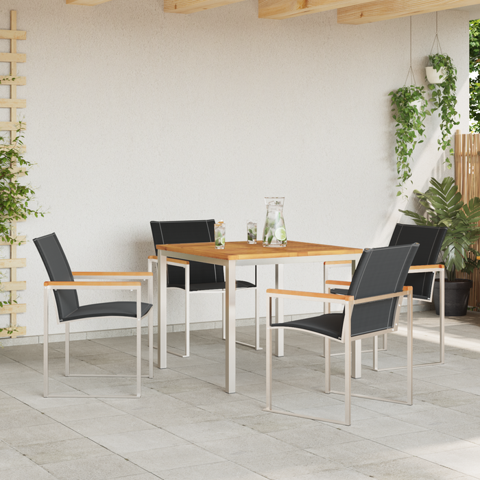 Set Masă Grădină 5 Piese Lemn Acacia - WALTI WALTI