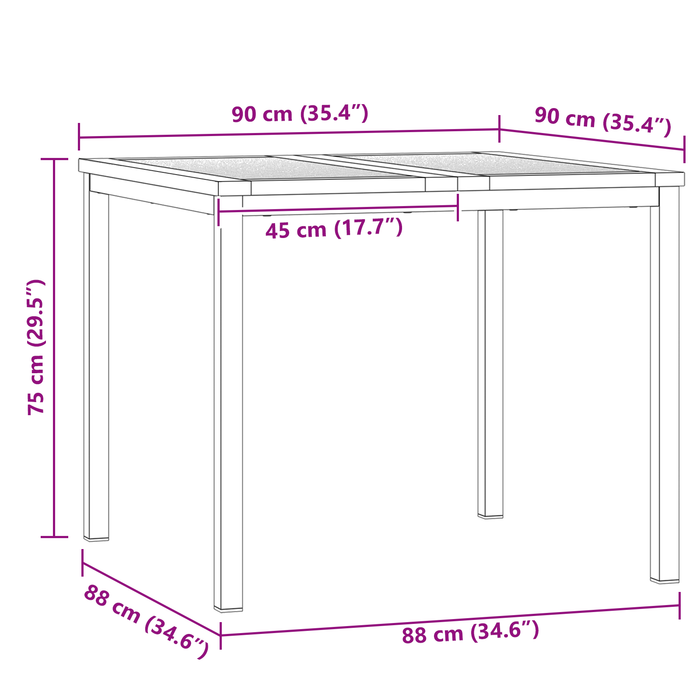 Set Masă Grădină 5 Piese Lemn Acacia - WALTI WALTI