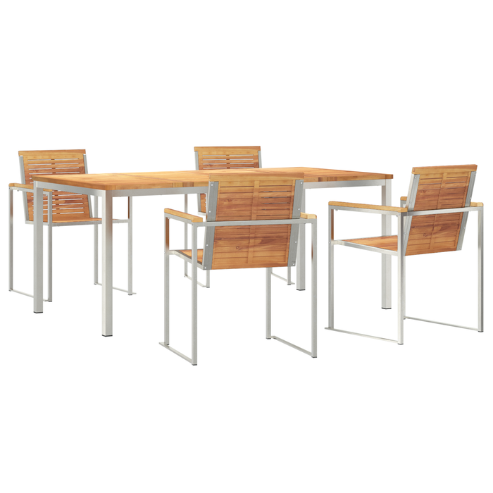 Set de dining 5 piese din lemn masiv de tec - WALTI WALTI