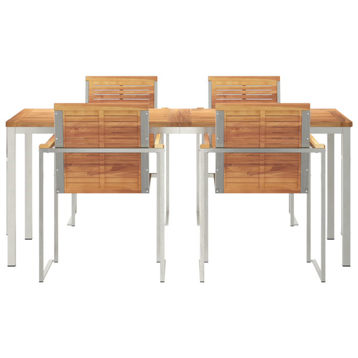 Set de dining 5 piese din lemn masiv de tec - WALTI WALTI