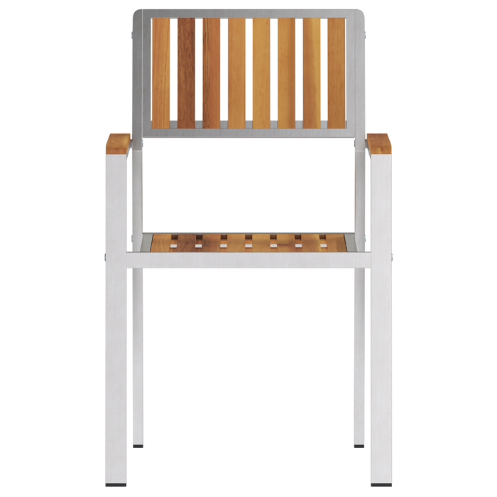 Set de 8 scaune stivuibile vidaXL 54.5x56x87 cm Lemn de acacia, Set de 4 scaune stivuibile vidaXL din lemn de acacia și metal - WALTI WALTI