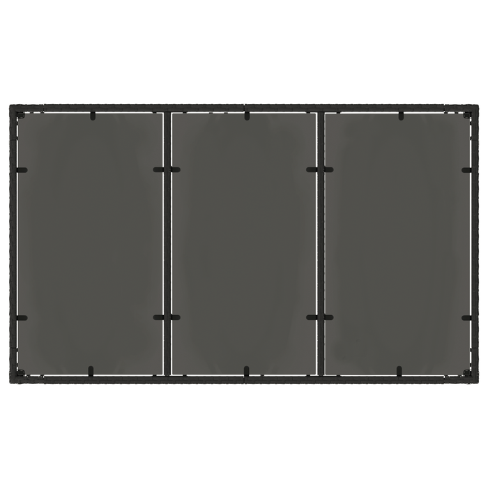 Set de dining pentru grădină vidaXL, 5 piese, cu perne, ratan poliat negru - WALTI WALTI