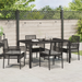 Set de dining pentru grădină vidaXL, 5 piese, cu perne, ratan poliat negru - WALTI WALTI