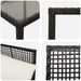 Set de dining pentru grădină, 7 piese, cu perne, rattan negru - WALTI WALTI