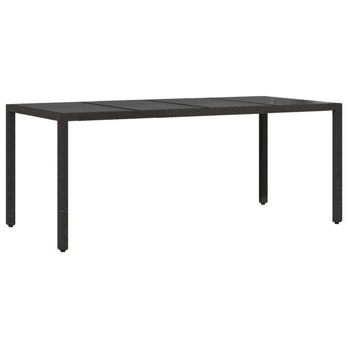 Set de dining pentru grădină, 7 piese, cu perne, rattan negru - WALTI WALTI