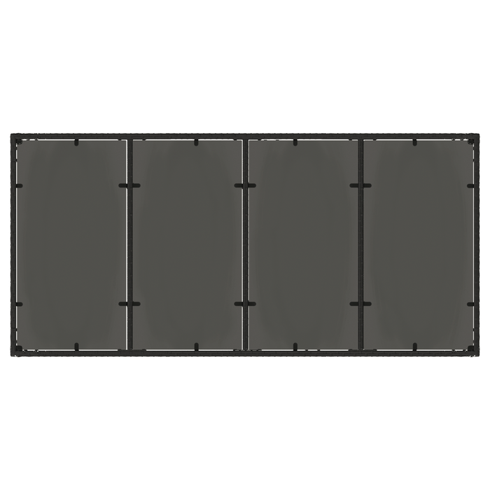 Set de dining pentru grădină, 7 piese, cu perne, rattan negru - WALTI WALTI