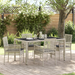 Set de dining pentru grădină vidaXL, 5 piese, cu perne, gri deschis, din poliratan - WALTI WALTI