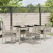 Set de dining pentru grădină vidaXL, 5 piese, cu perne, gri deschis, din poliratan - WALTI WALTI