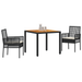 Set Mobilier Dining vidaXL Set 3 piese Negru Lemn Durabil - WALTI WALTI