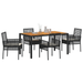 Set de dining de grădină cu perne Negru Rattan sintetic - WALTI WALTI